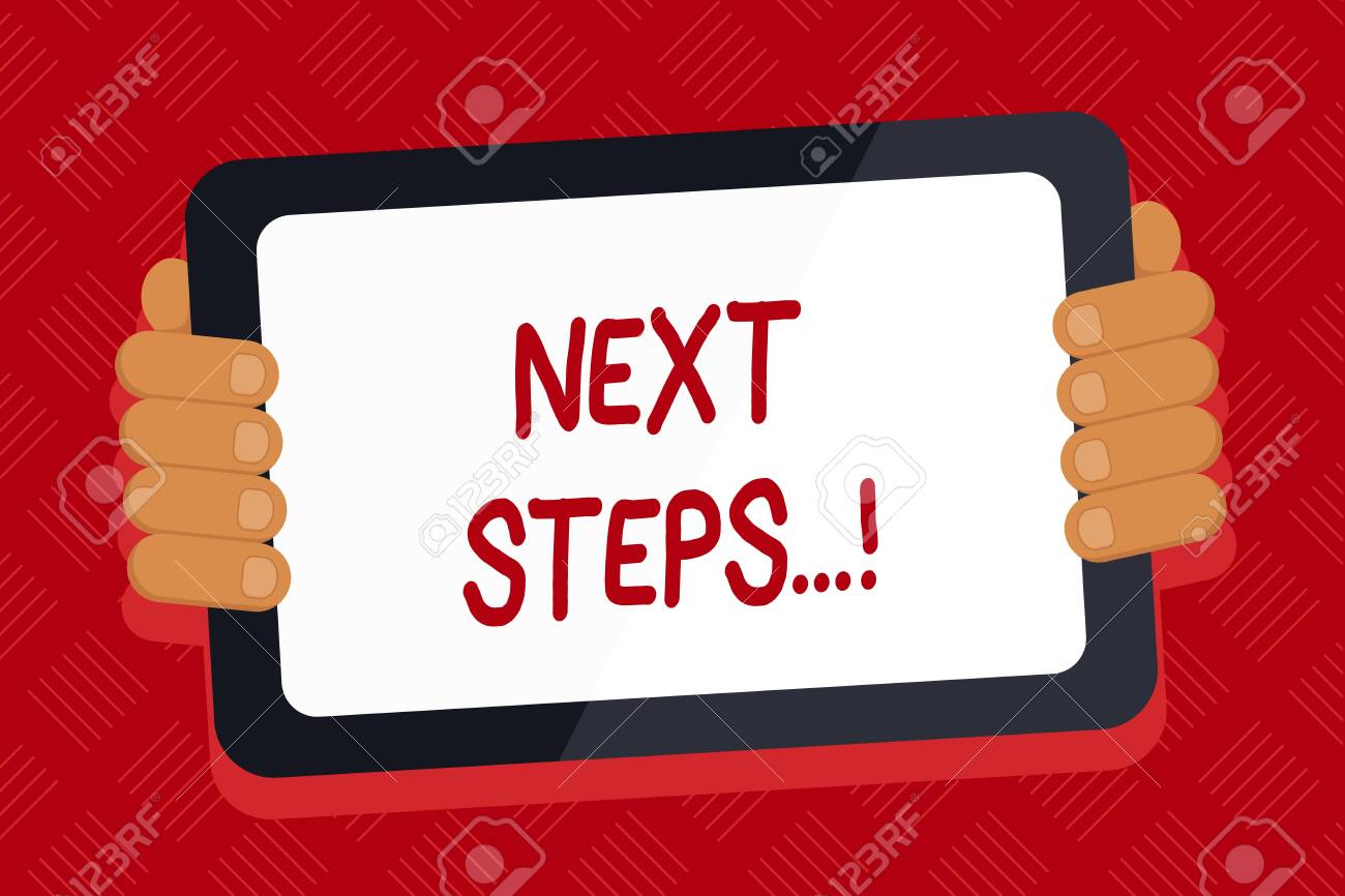 Conceptual Hand Writing Showing Next Steps Concept Meaning Something Stock Photo Picture And Royalty Free Image Image