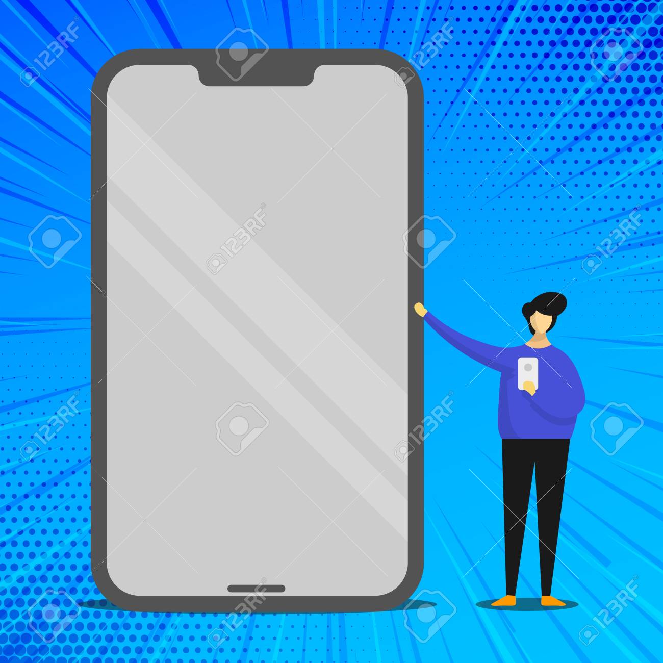 cell phones with large display screens free sample