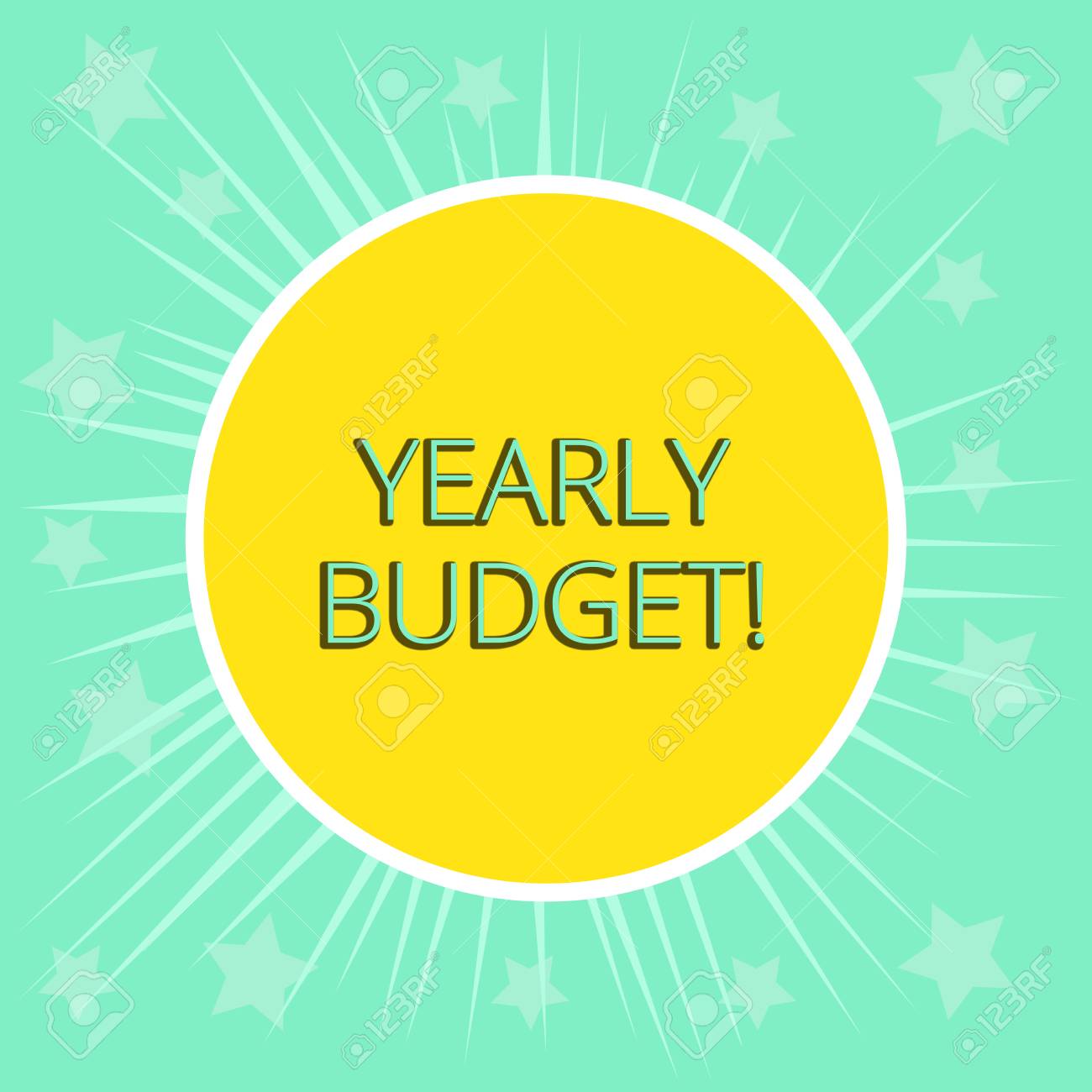 conceptual hand writing showing yearly budget concept meaning yearly budget