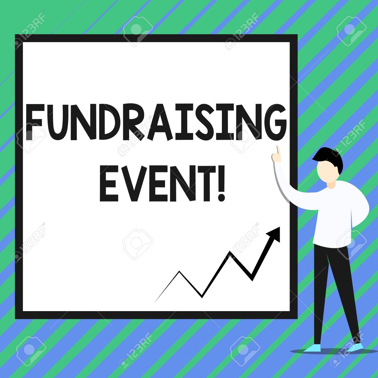 conceptual hand writing showing fundraising event concept meaning fundraising chart