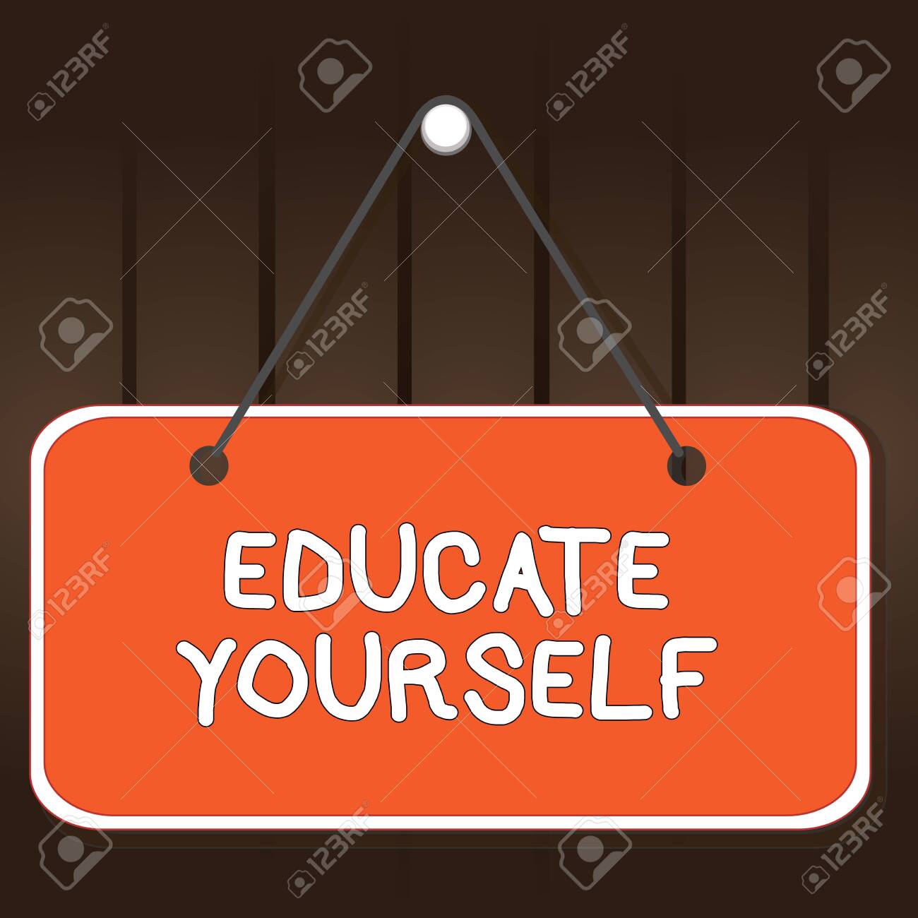 Writing Note Showing Educate Yourself Business Concept For