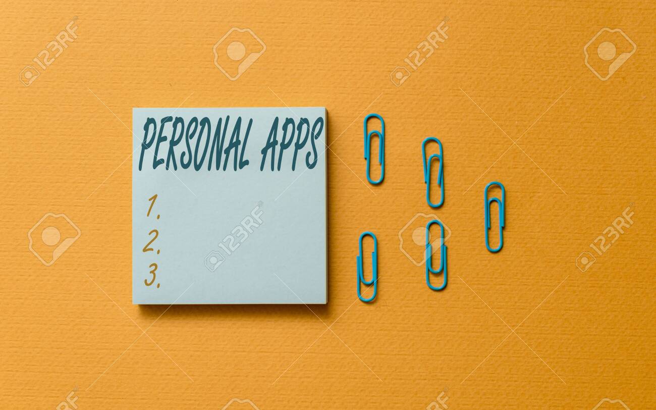 writing note showing personal apps business concept for organizer calendar organizer online