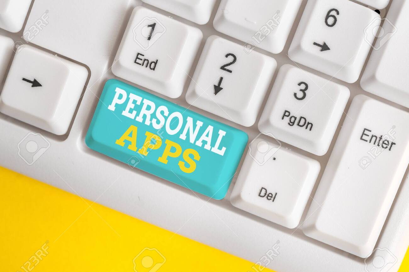 writing note showing personal apps business concept for organizer calendar organizer online