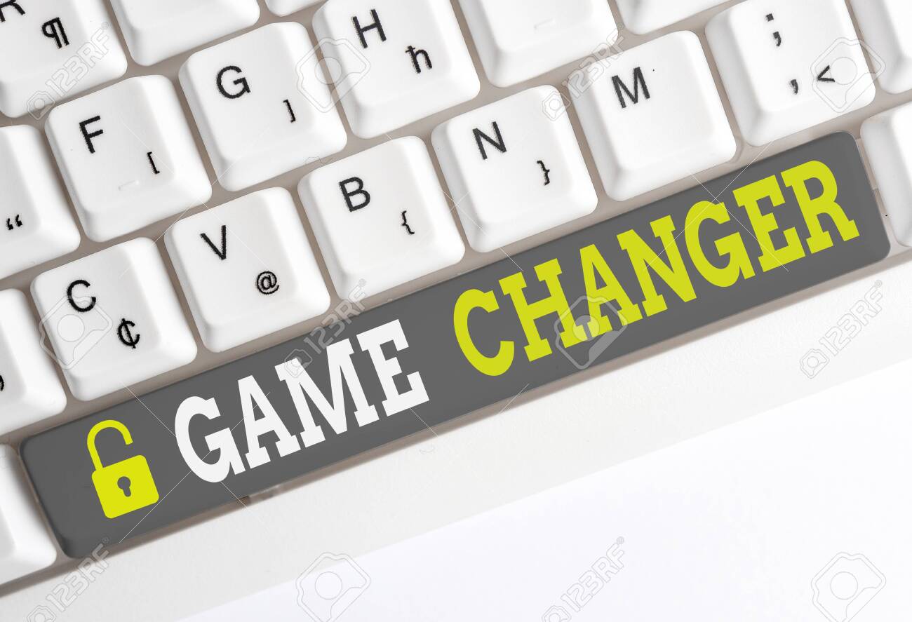 Handwriting Text Game Changer Conceptual Photo Sports Data Scorekeeper Gamestreams Live Scores Team Admins White Pc Keyboard With Empty Note Paper Above White Background Key Copy Space Stock Photo Picture And Royalty
