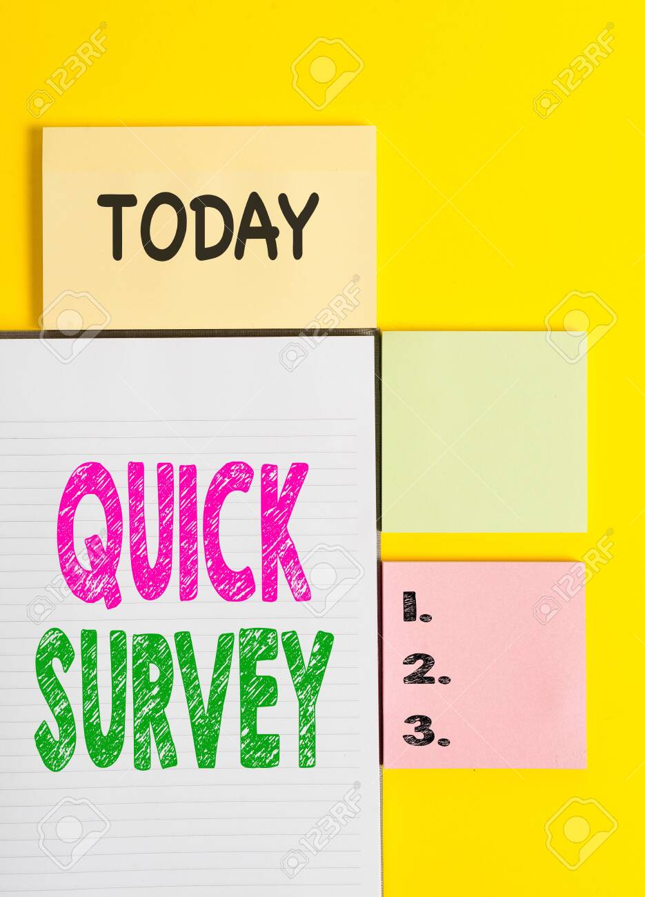 word writing text quick survey business photo showcasing conduct quick survey