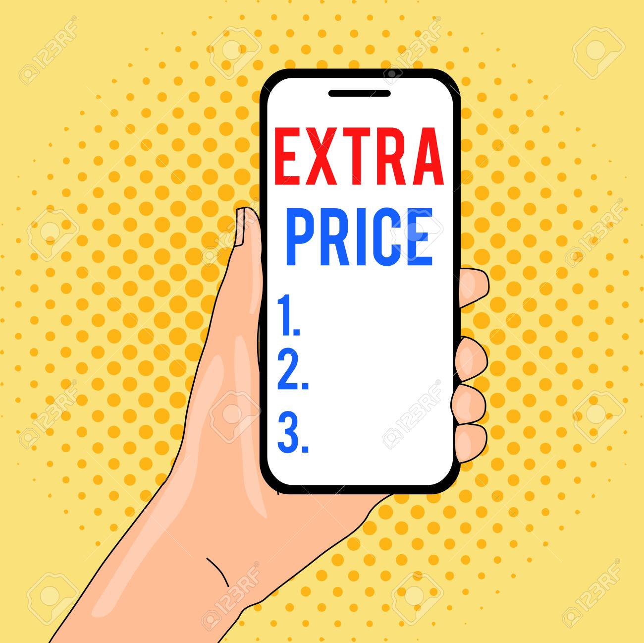 writing note showing extra price business concept for extra ordinary degree