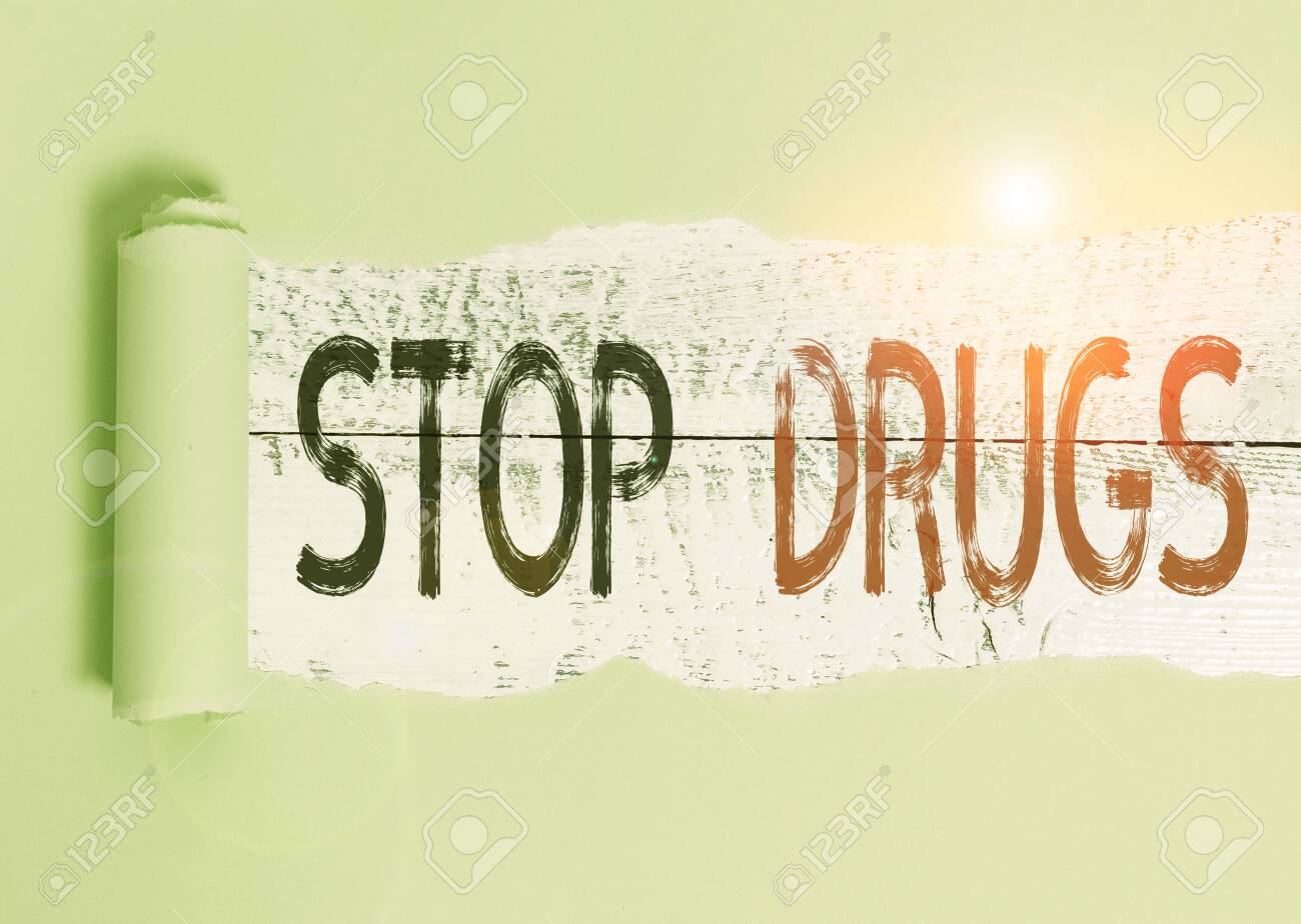 Conceptual Hand Writing Showing Stop Drugs Concept Meaning Put Stock Photo Picture And Royalty Free Image Image