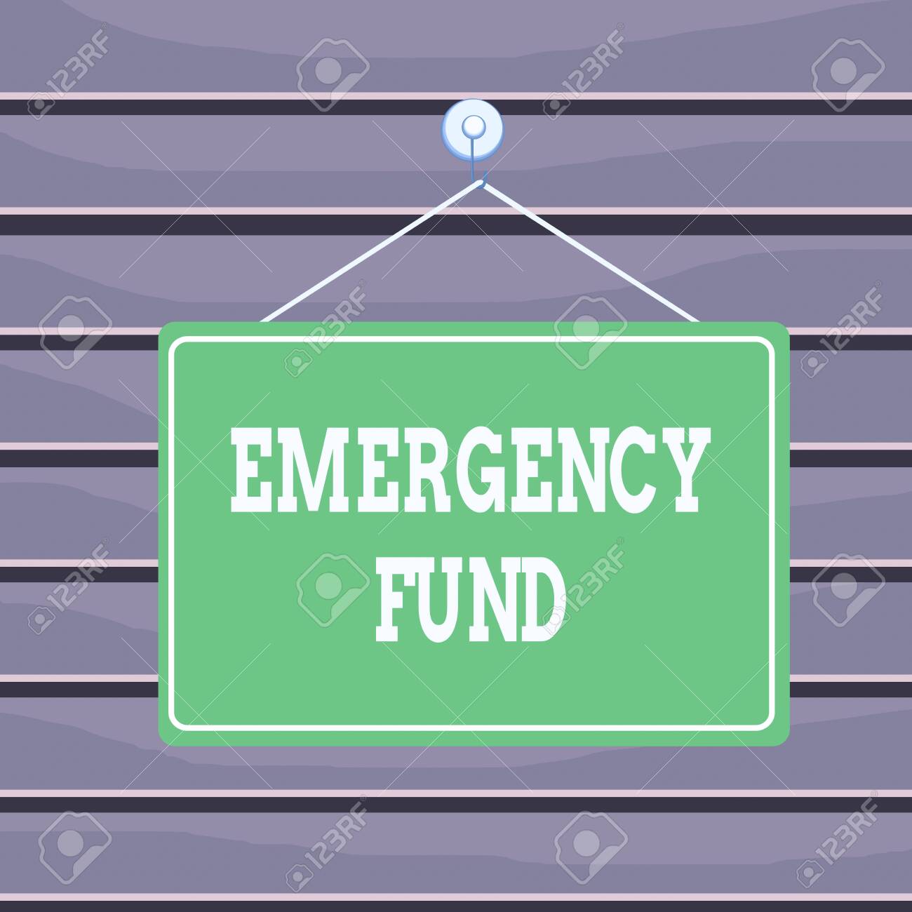 Conceptual Hand Writing Showing Emergency Fund Concept Meaning Money Which Is Set Aside For An Emergency Situation Memo Reminder Empty Board Attached Background Rectangle Stock Photo Picture And Royalty Free Image Image
