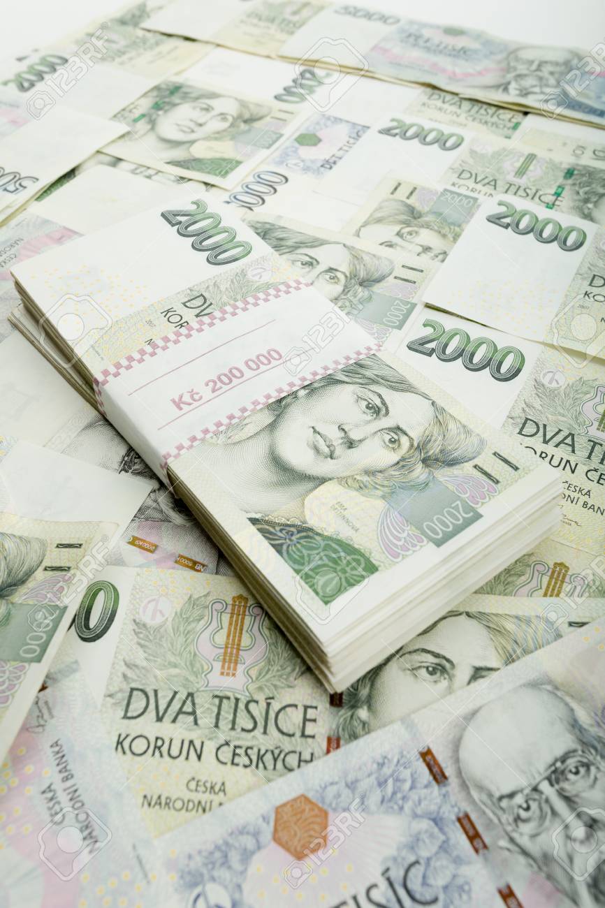 Czech Banknotes Nominal Value Two And Five Thousand Crowns. 300 000 Kc Is  Approximately 12 450 US Dollars (USD) Or 11 100 Euro (EUR) Stock Photo,  Picture and Royalty Free Image. Image 65107632.