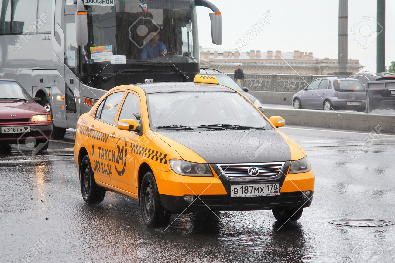 Saint Petersburg, Russia - May 26, 2013: Taxi Car Lifan Solano In The City  Street. Stock Photo, Picture and Royalty Free Image. Image 134560208.