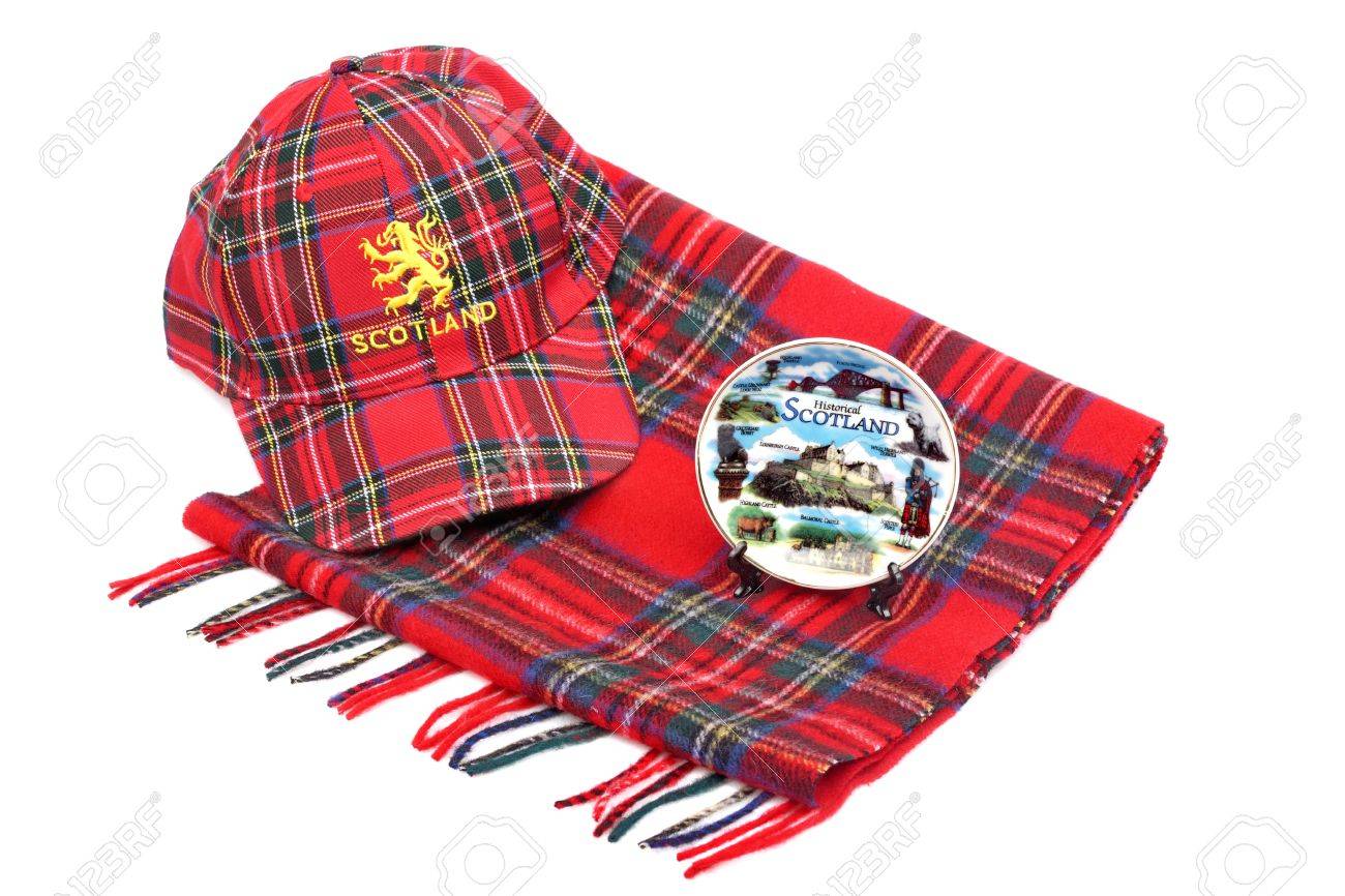 tartan scarf and hat