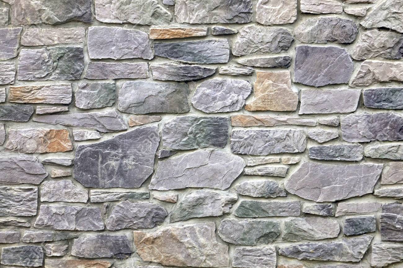 Modern Outdoor Building Stonewall Background Texture Decorated
