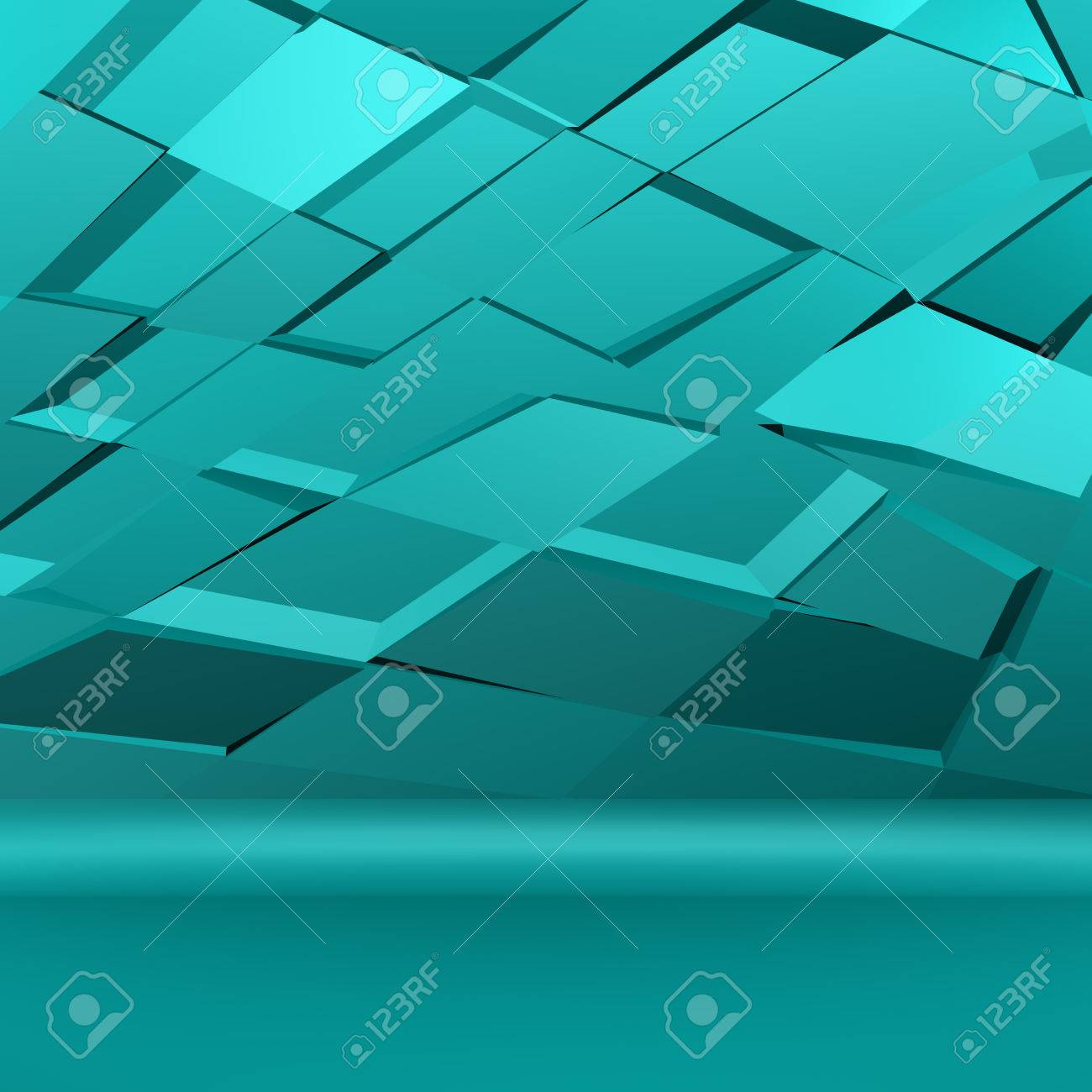 ターコイズ ブルーの Abstarct の背景 3 D レンダリング の写真素材 画像素材 Image