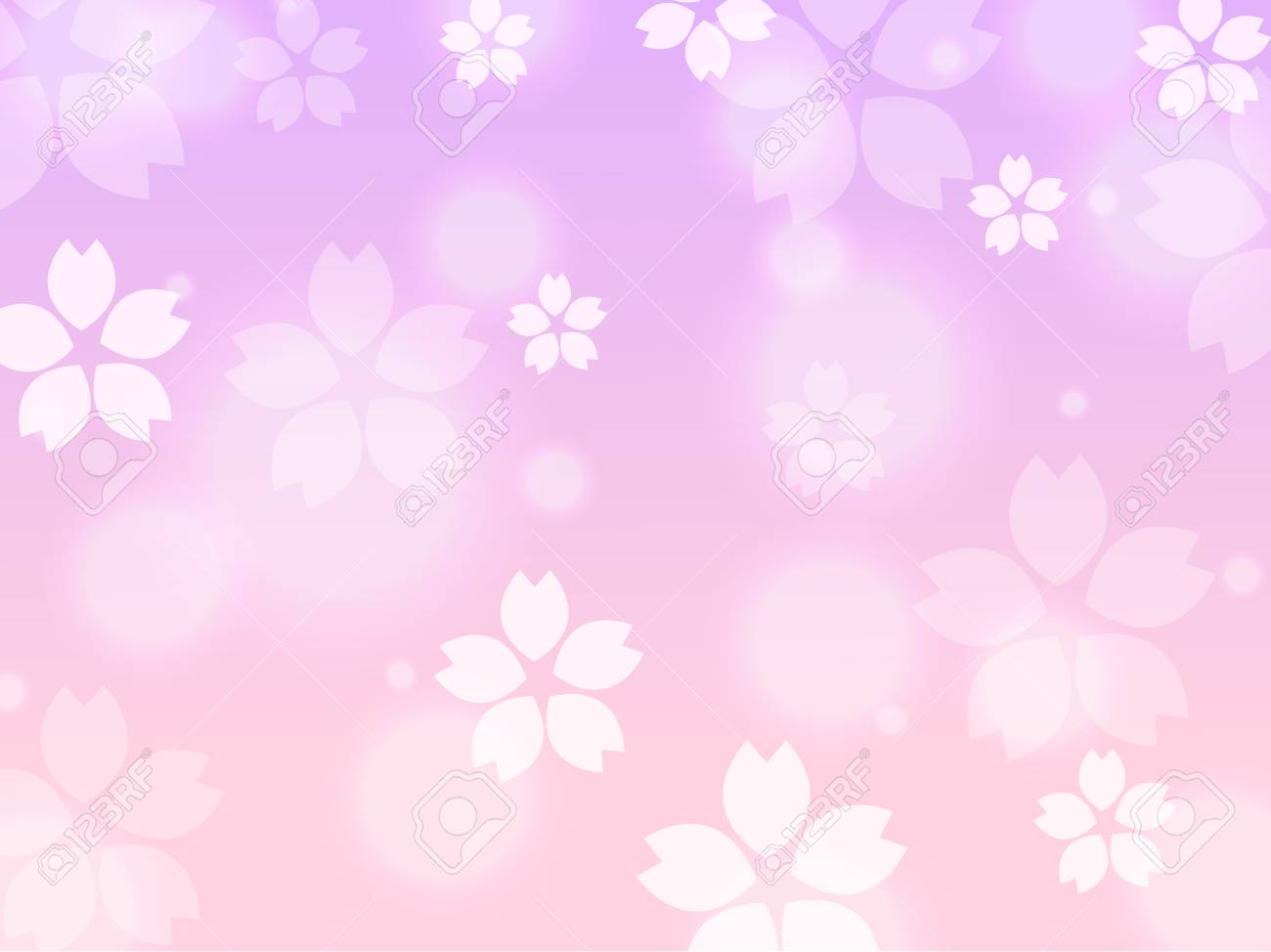紫ピンクの桜桜春背景イラスト のイラスト素材 ベクタ Image