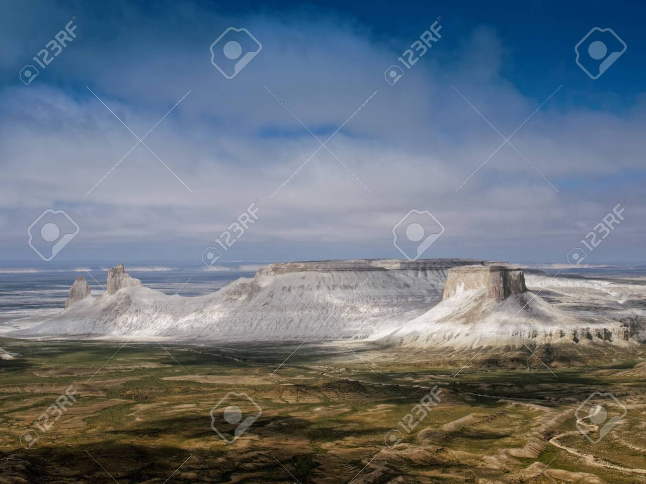 Chalk cliffs and ledges of the plateau Aktolagai. Plateau Aktolagai, Kazakhstan 2019.Expedition site Turister.ru. - 142252651 Chalk cliffs and ledges of the plateau Aktolagai. Plateau Aktolagai, Kazakhstan 2019.Expedition site Turister.ru. - 142252651