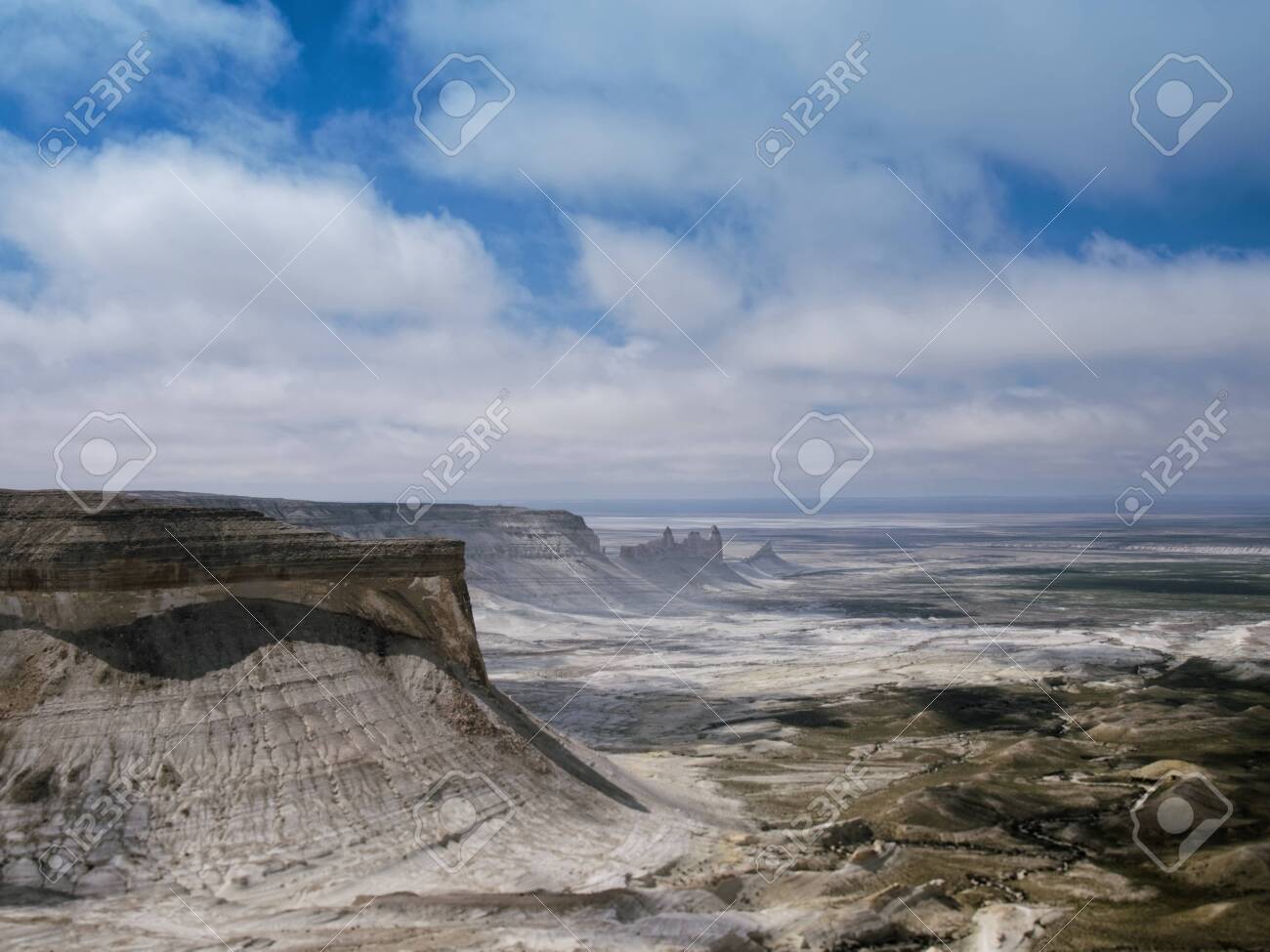 Chalk cliffs and ledges of the plateau Aktolagai. Plateau Aktolagai, Kazakhstan 2019.Expedition site Turister.ru. - 142252652 Chalk cliffs and ledges of the plateau Aktolagai. Plateau Aktolagai, Kazakhstan 2019.Expedition site Turister.ru. - 142252652