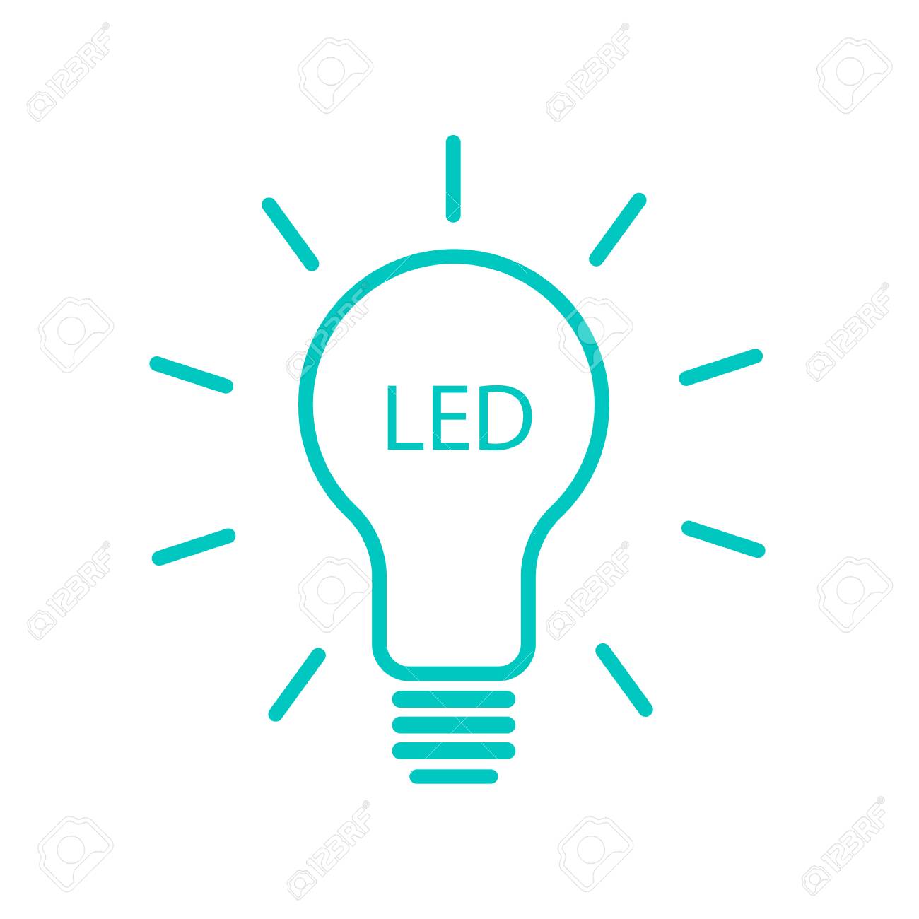 Vektor Icon Lampe Mit Inschrift Konzept Spart Energie Led Technologie Lizenzfrei Nutzbare Vektorgrafiken Clip Arts Illustrationen Image