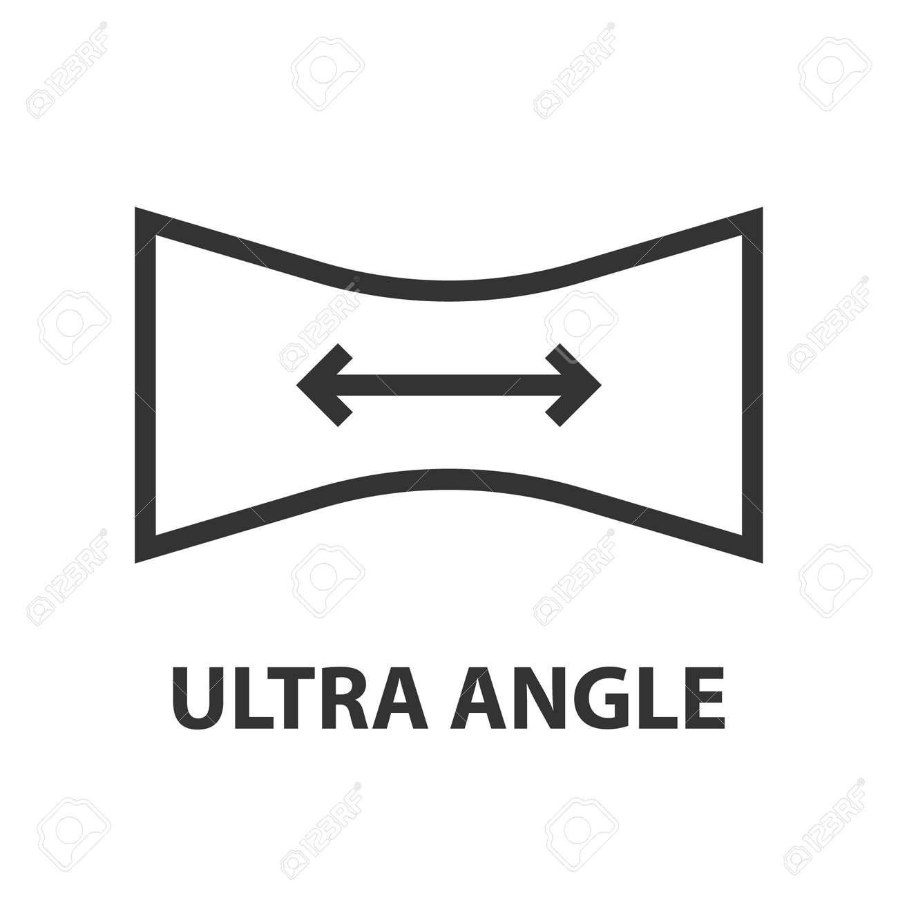 Ultra wide angle information sign on white background. Vector - 169531575 Ultra wide angle information sign on white background. Vector - 169531575