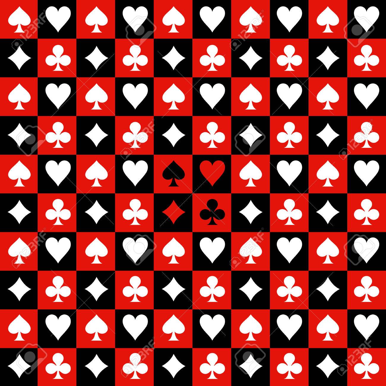 スーツ チェス ボード赤黒背景ベクトル イラスト カード のイラスト素材 ベクタ Image