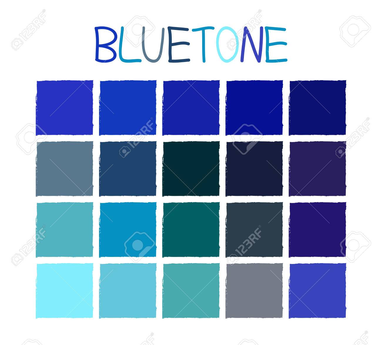bluetone 色調名ベクトル図なし ロイヤリティフリークリップアート