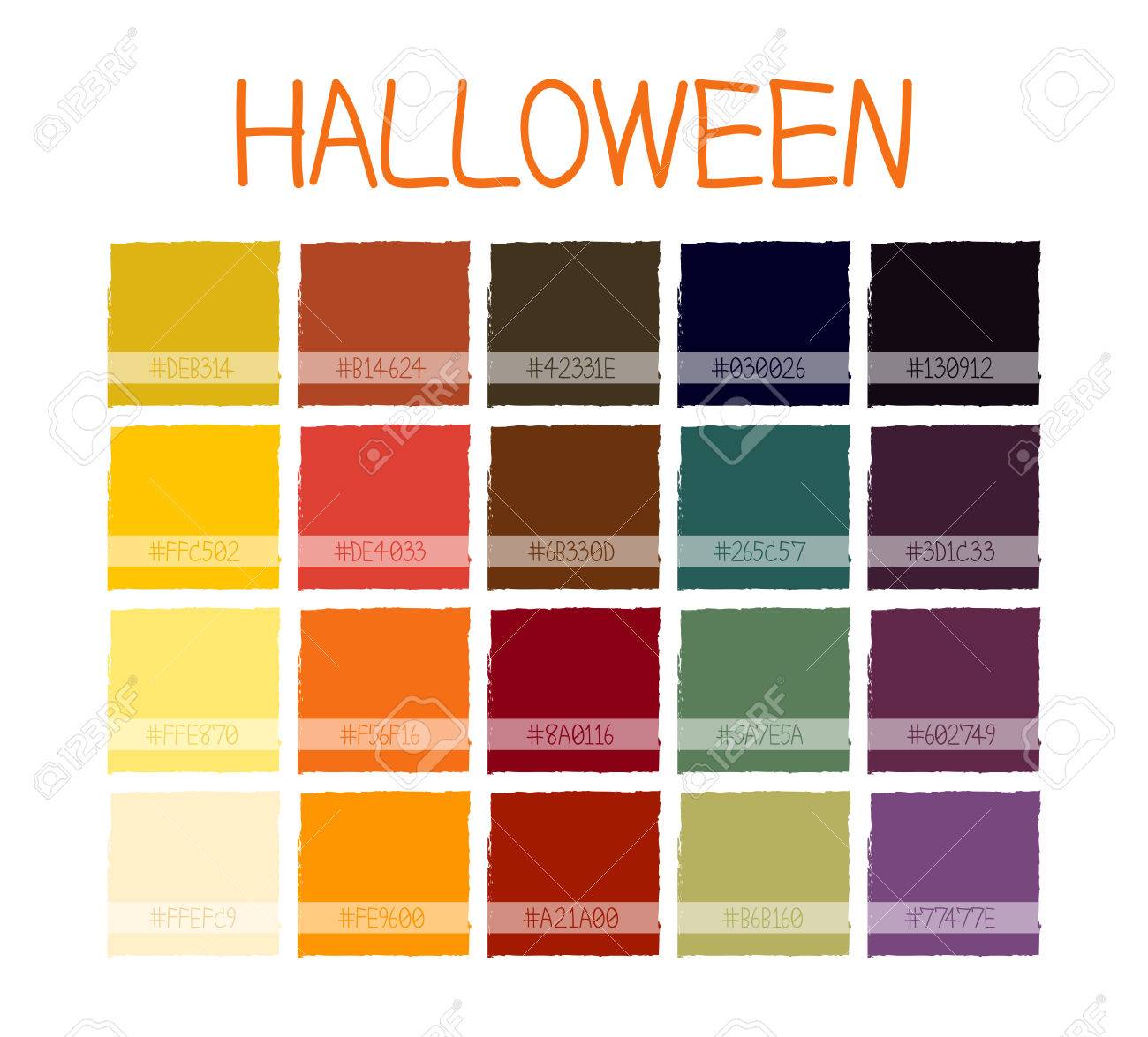 ハロウィーン古典的な音色 パレットのカラフルな配色 コード ベクトル図のイラスト素材 ベクタ Image ハロウィーン古典的な音色 パレットのカラフルな配色 コード ベクトル図のイラスト素材 ベクタ Image