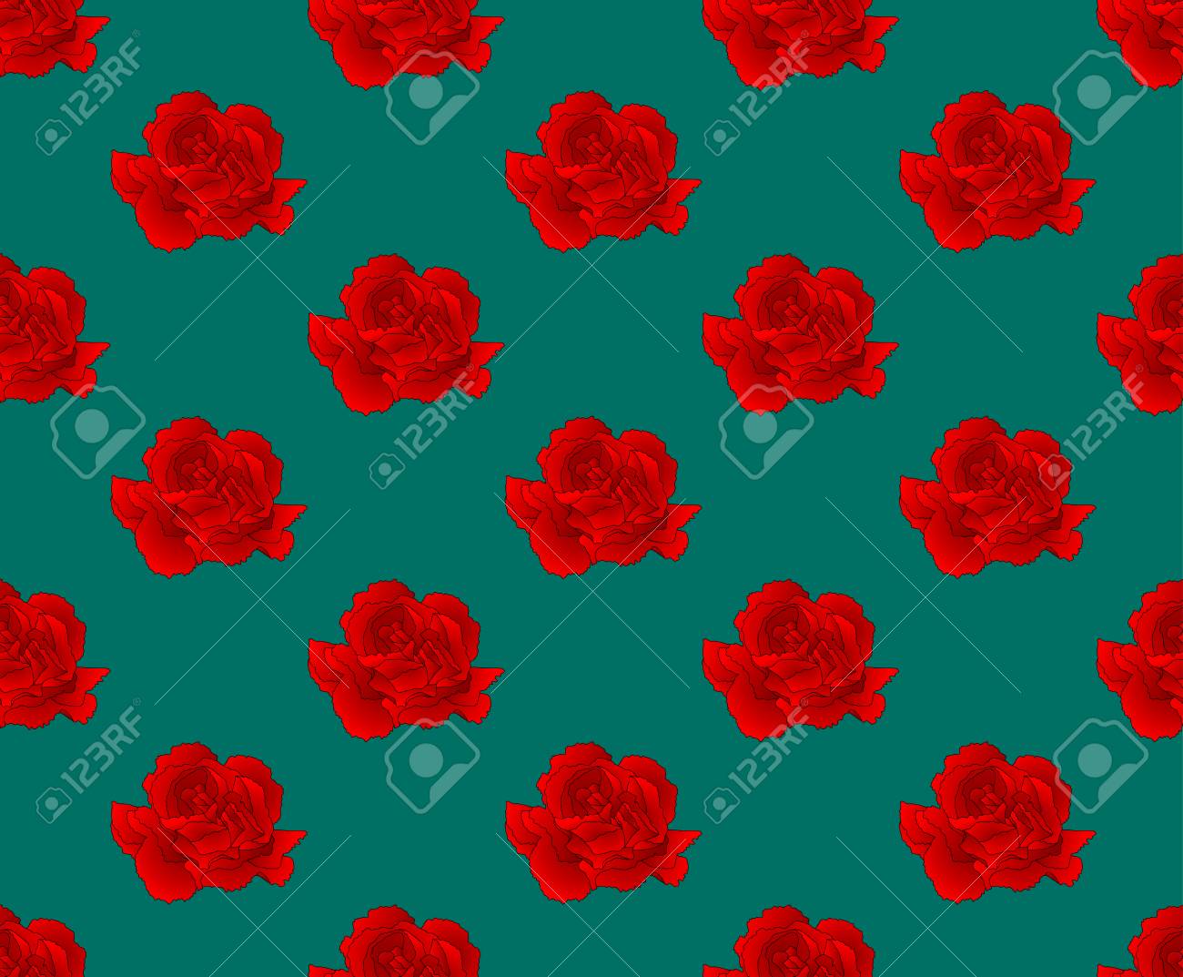 Dianthus Caryophyllus Carnation Flower Clove Pink National Flower Of Spain Monaco And Slovenia On Green Teal Background Vector Illustration Royalty Free Cliparts Vectors And Stock Illustration Image