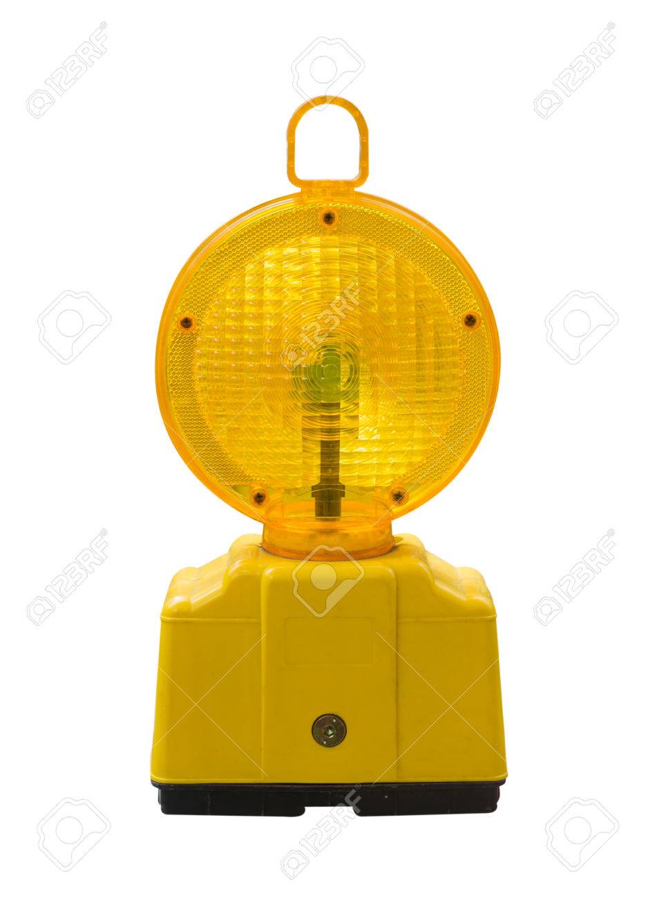 yellow construction light