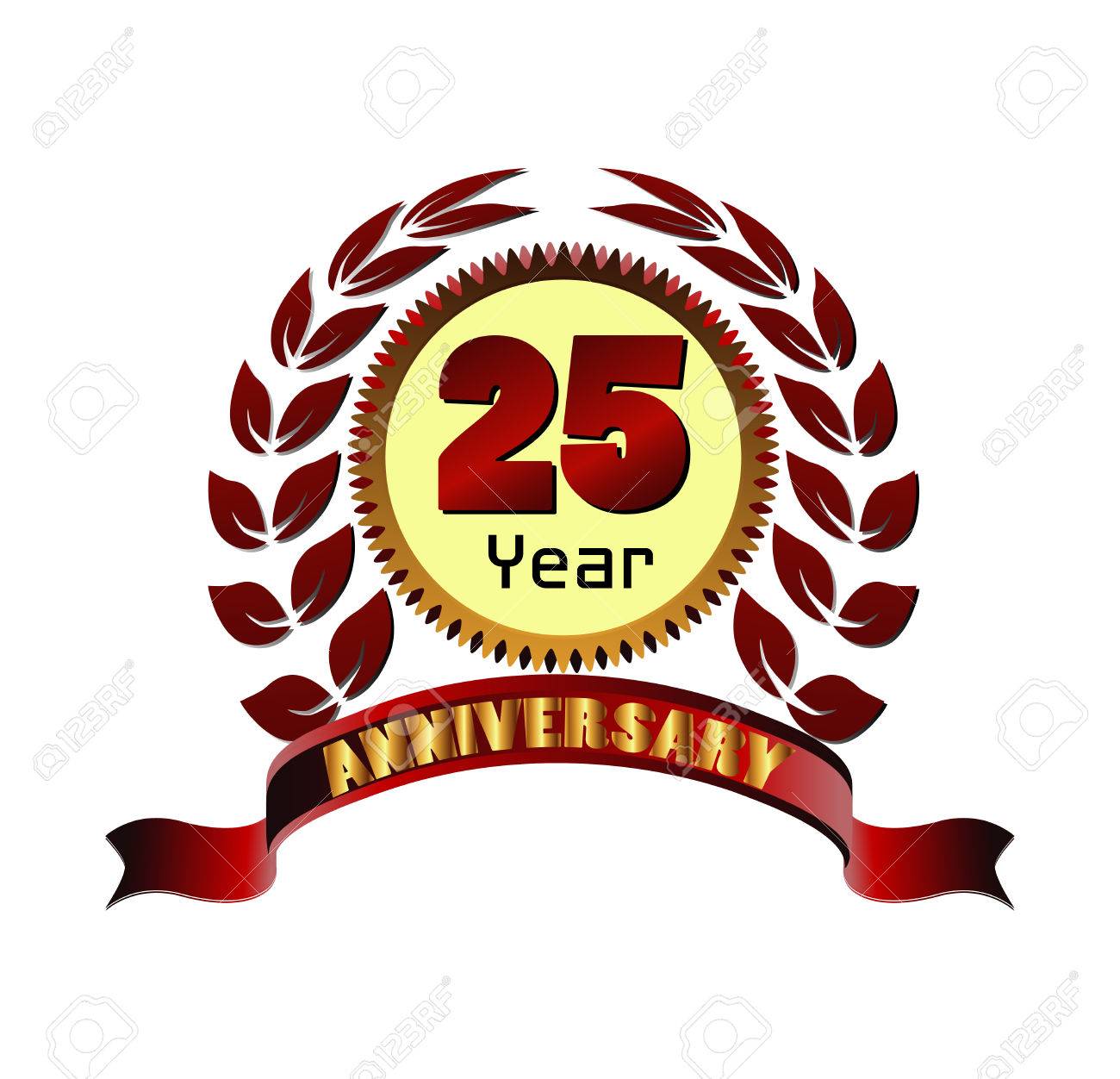 Couronne De Laurier 25eme Anniversaire Clip Art Libres De Droits Vecteurs Et Illustration Image