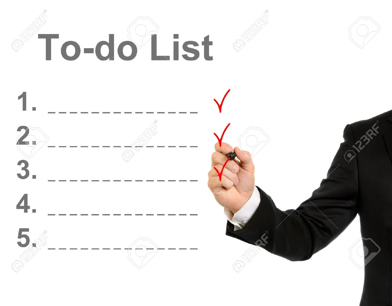 Businessman hand drawing a to do list isolated on white background - 13023709 Businessman hand drawing a to do list isolated on white background - 13023709