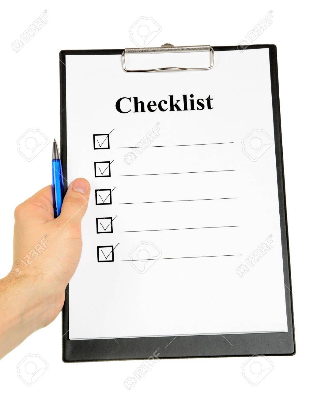 Checklist and Clipboard isolated on white background - 13106901 Checklist and Clipboard isolated on white background - 13106901