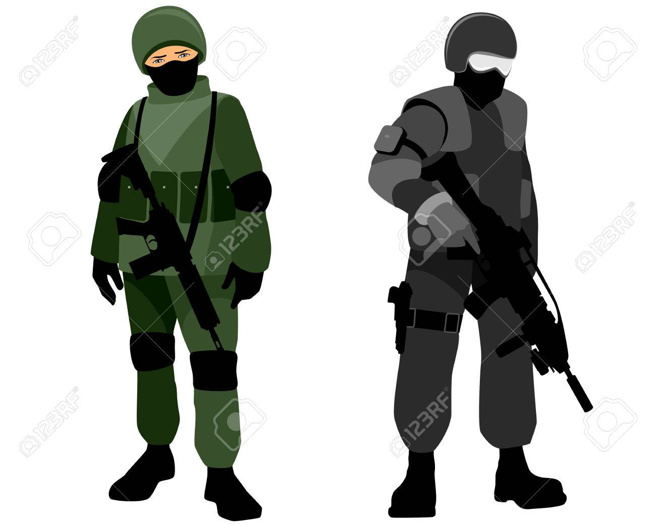 特殊部隊の兵士のベクトル イラスト のイラスト素材 ベクタ Image