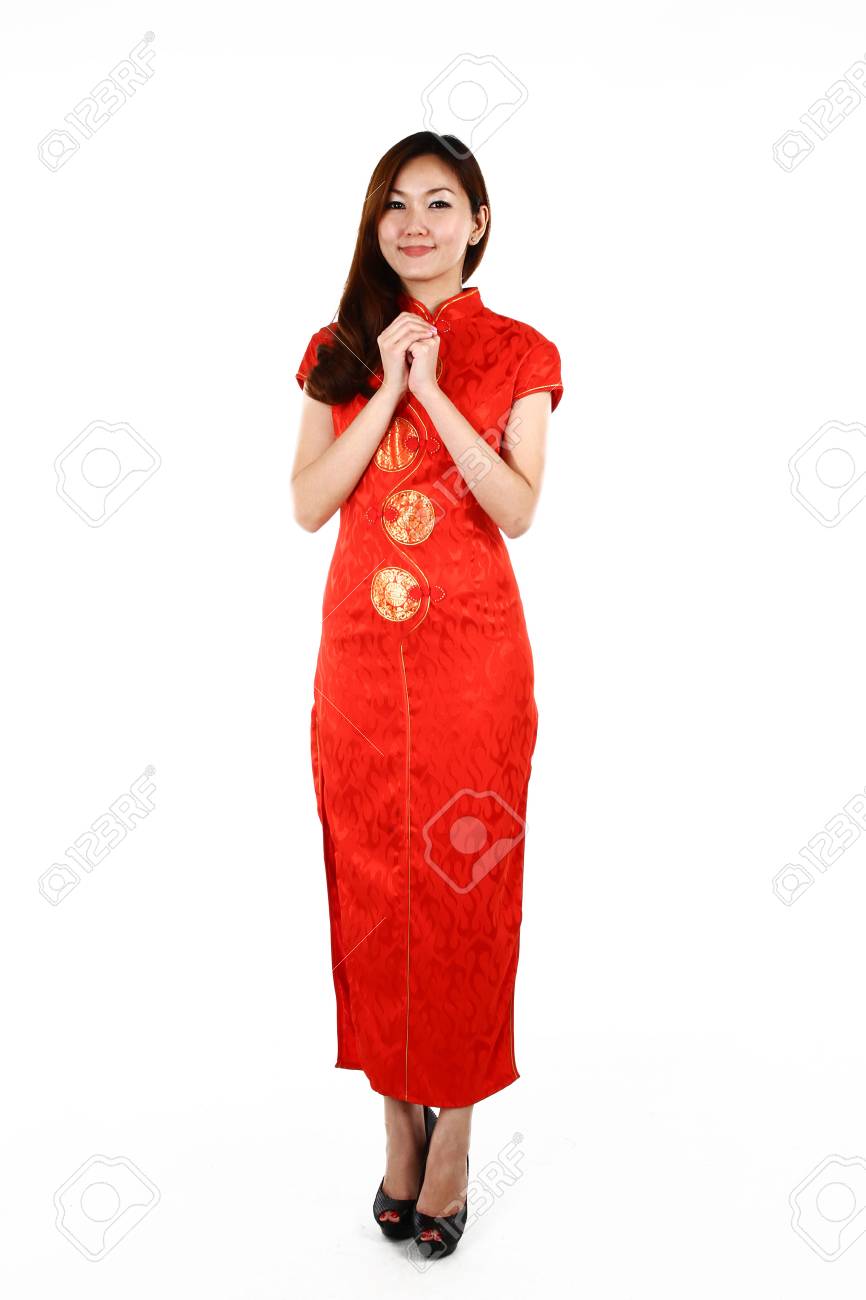 red cheongsam