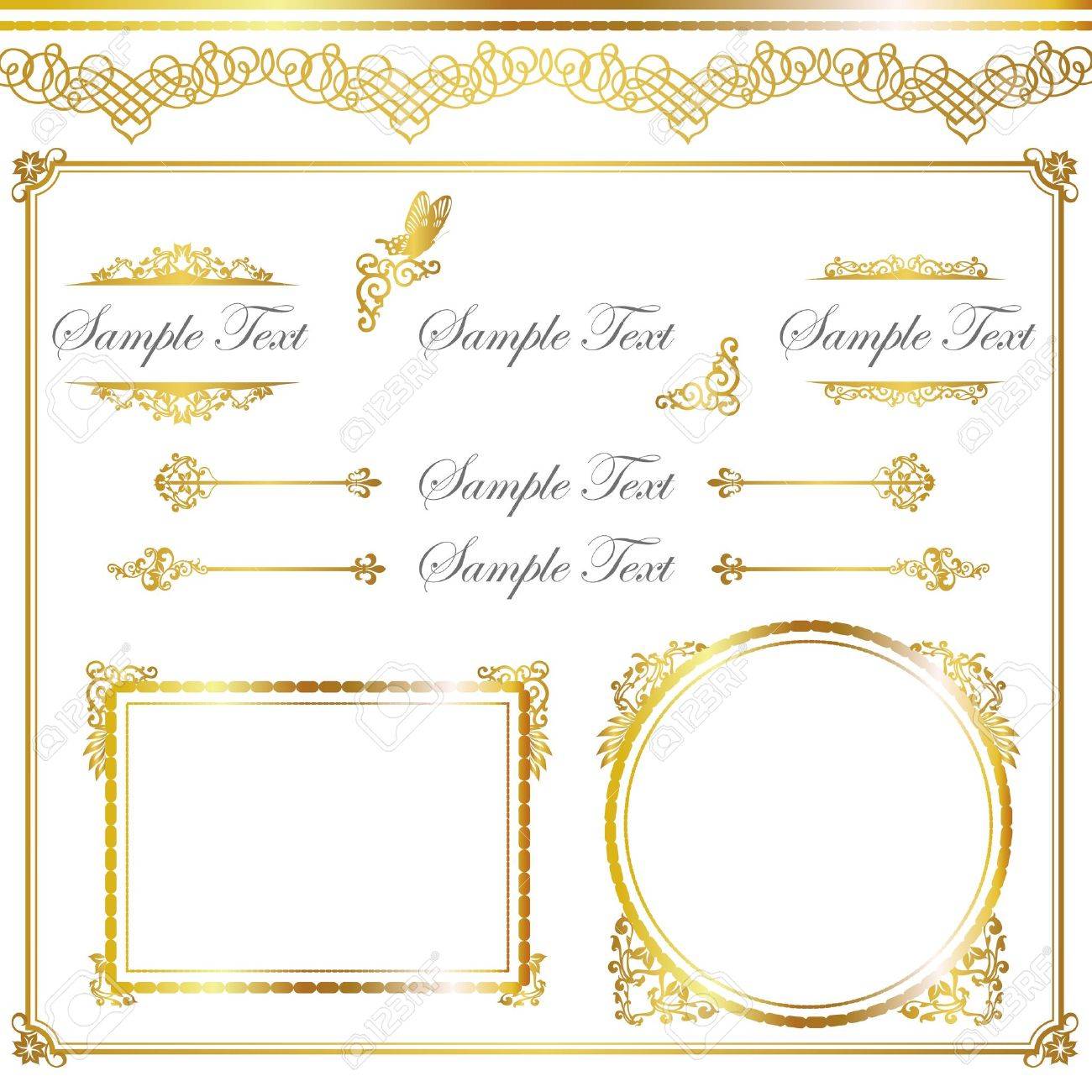 ゴールド フレーム のイラスト素材 ベクタ Image