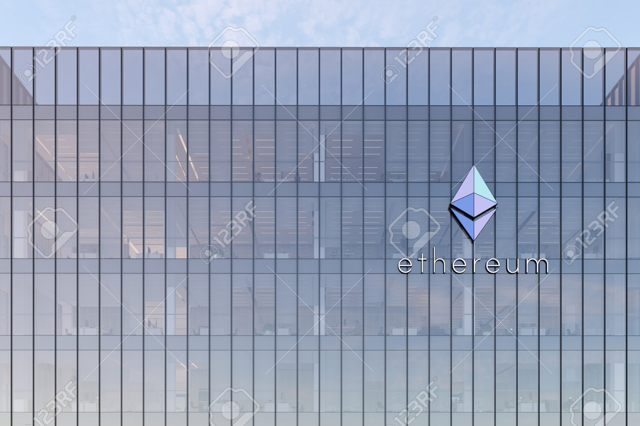 Ethereum Altcoin Signage On The Glass High Rise Building. ETH Workplace In  High-rise Office Headquarters. Stock Photo, Picture and Royalty Free Image.  Image 206611796.