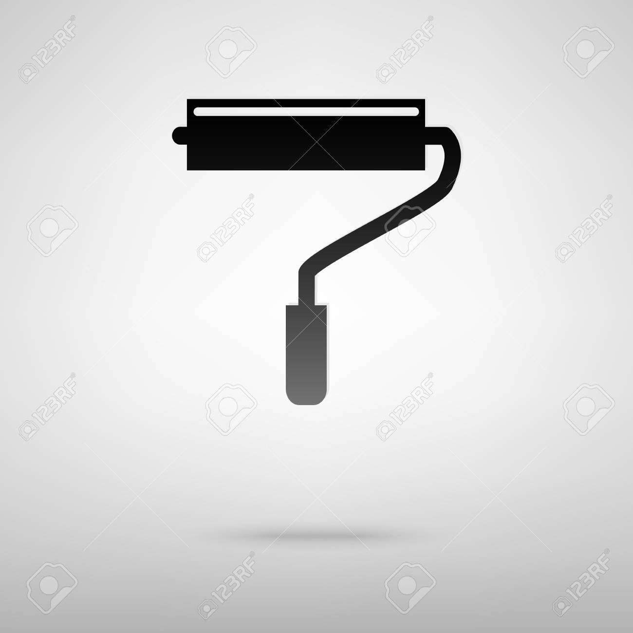 黒いローラーのアイコン シャドウとベクトル図のイラスト素材 ベクタ Image 50833436