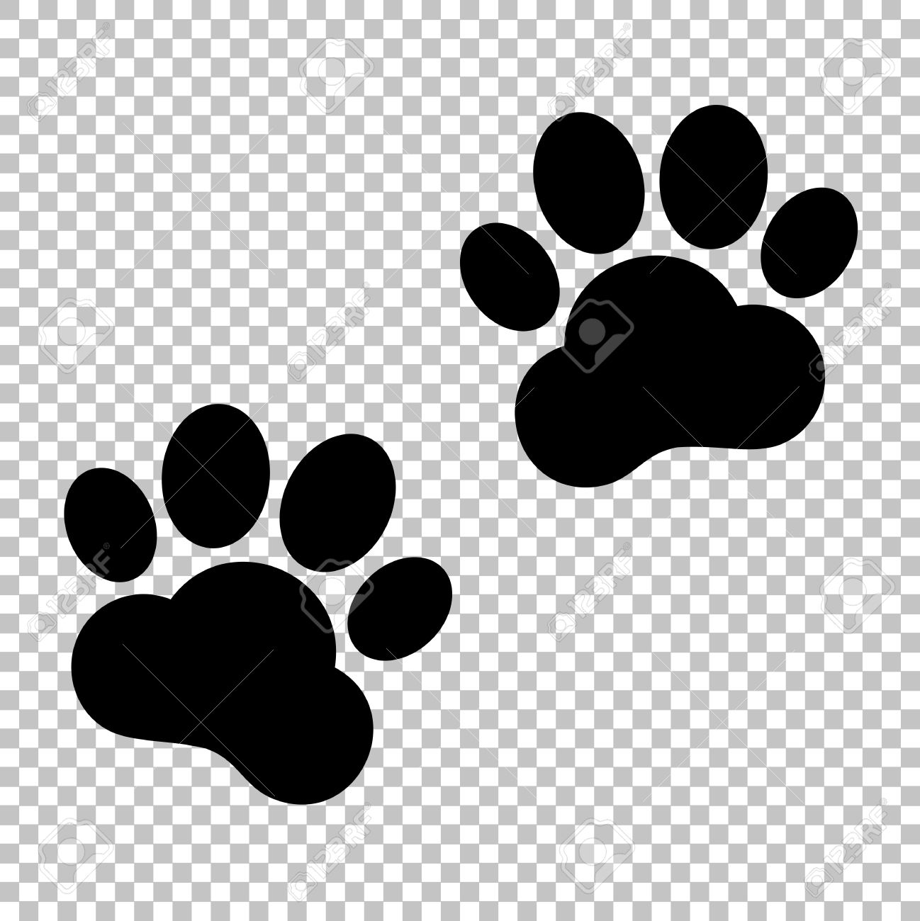 Animal Tracks Sign Flat Style Icon On Transparent Background Royalty Free Cliparts Vectors And Stock Illustration Image 52178545