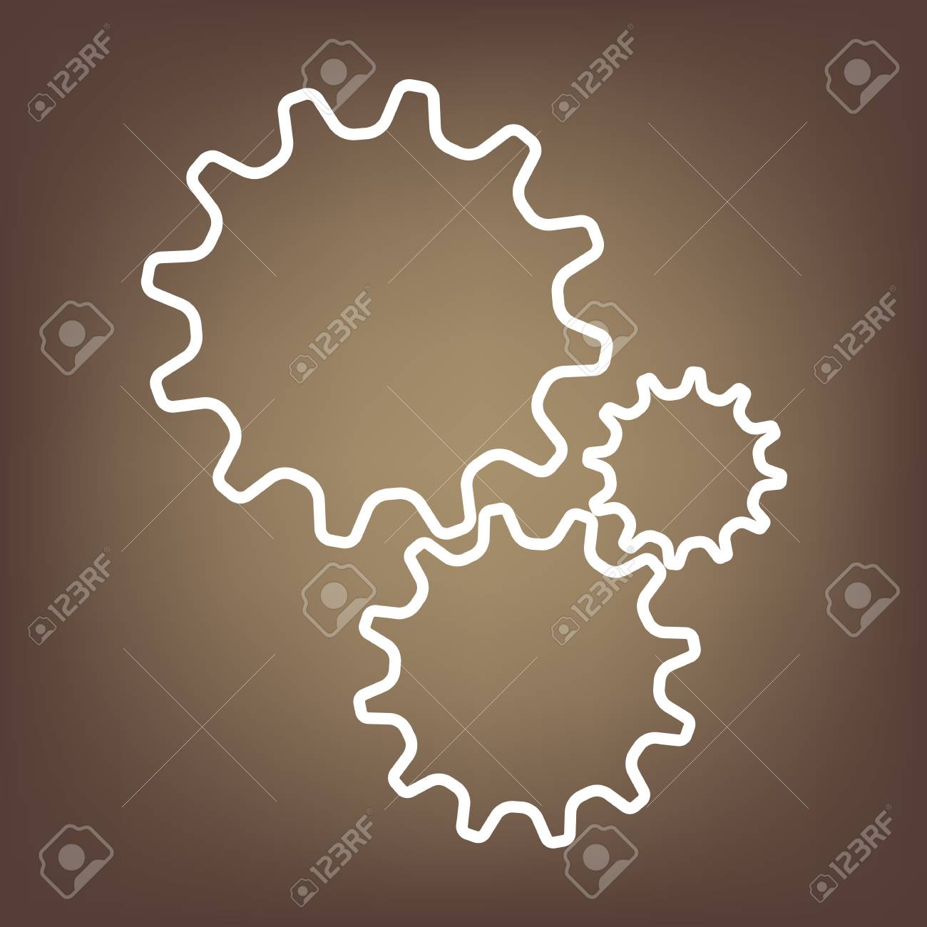 pix Line Icon Aesthetic Brown settings line icon on brown background vector royalty free cliparts vectors and stock illustration image 52159648
