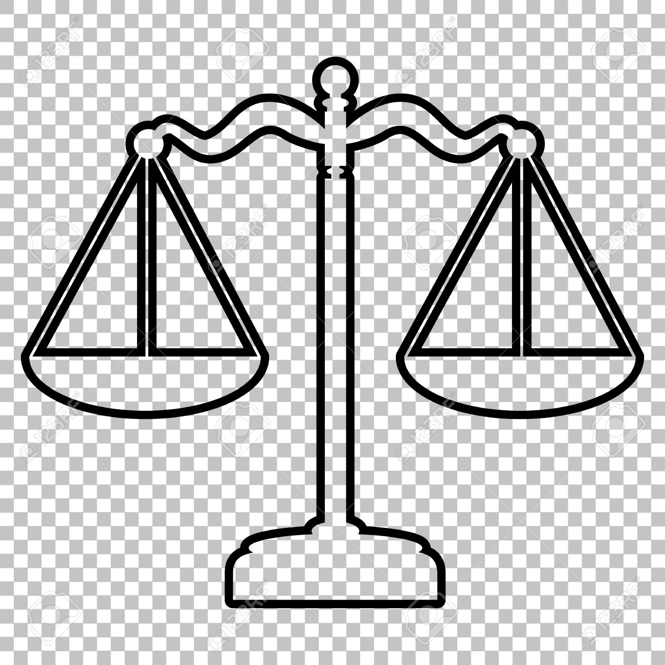 Scales Balance Line Vector Icon On Transparent Background Royalty Free Cliparts Vectors And Stock Illustration Image 53562971