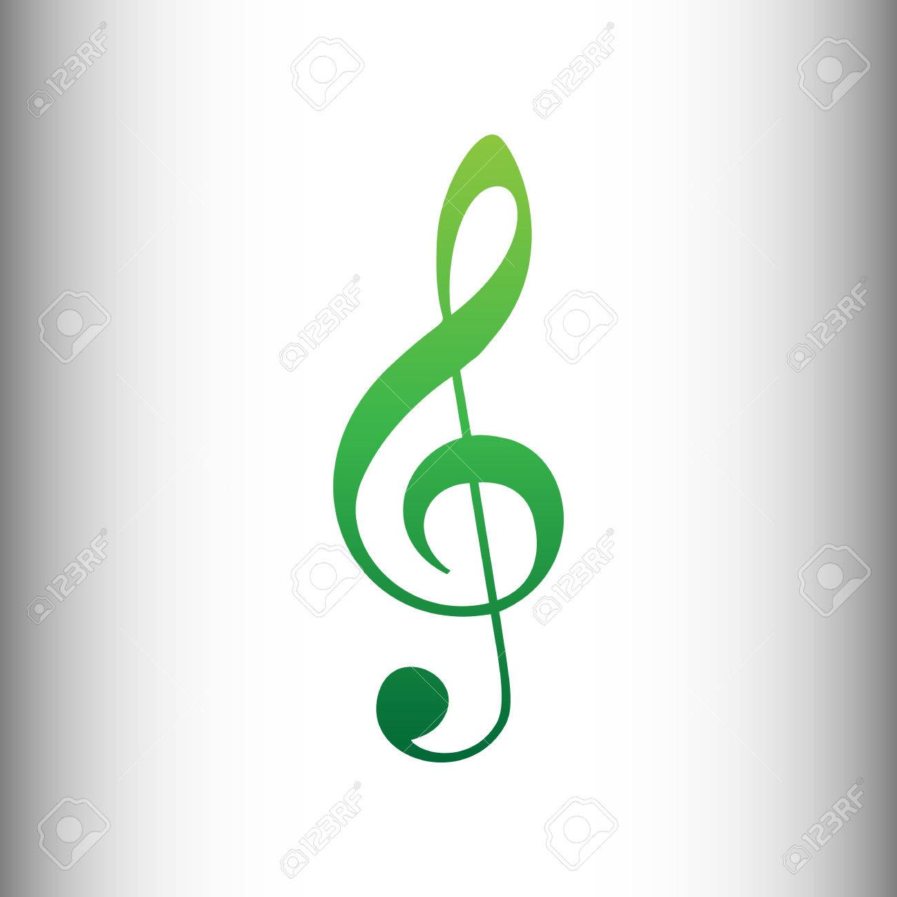 Music Violin Clef Sign. G-clef. Treble Clef. Green Gradient Icon On Gray  Gradient Backround. Royalty Free SVG, Cliparts, Vectors, and Stock  Illustration. Image 57004631., image size:1300x1300