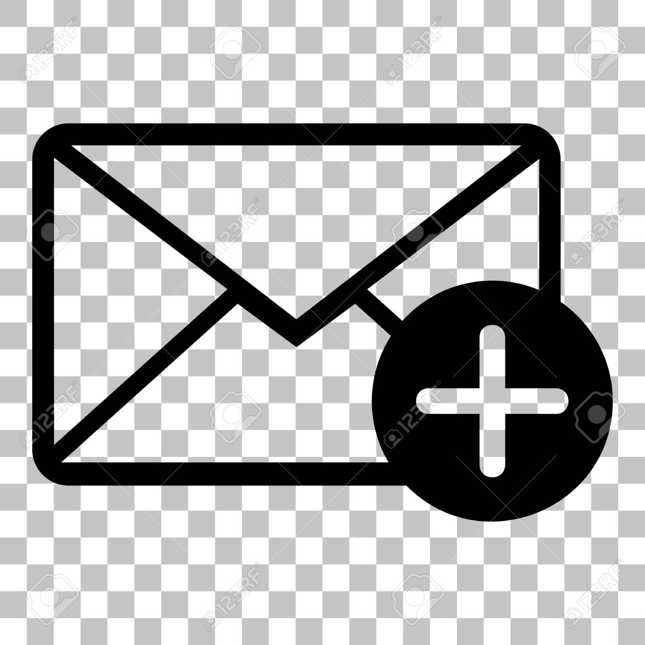 メール追加マークとサイン イラスト 透明な背景に黒いフラット スタイル アイコン のイラスト素材 ベクタ Image メール追加マークとサイン イラスト 透明な背景に黒いフラット スタイル アイコン のイラスト素材 ベクタ Image
