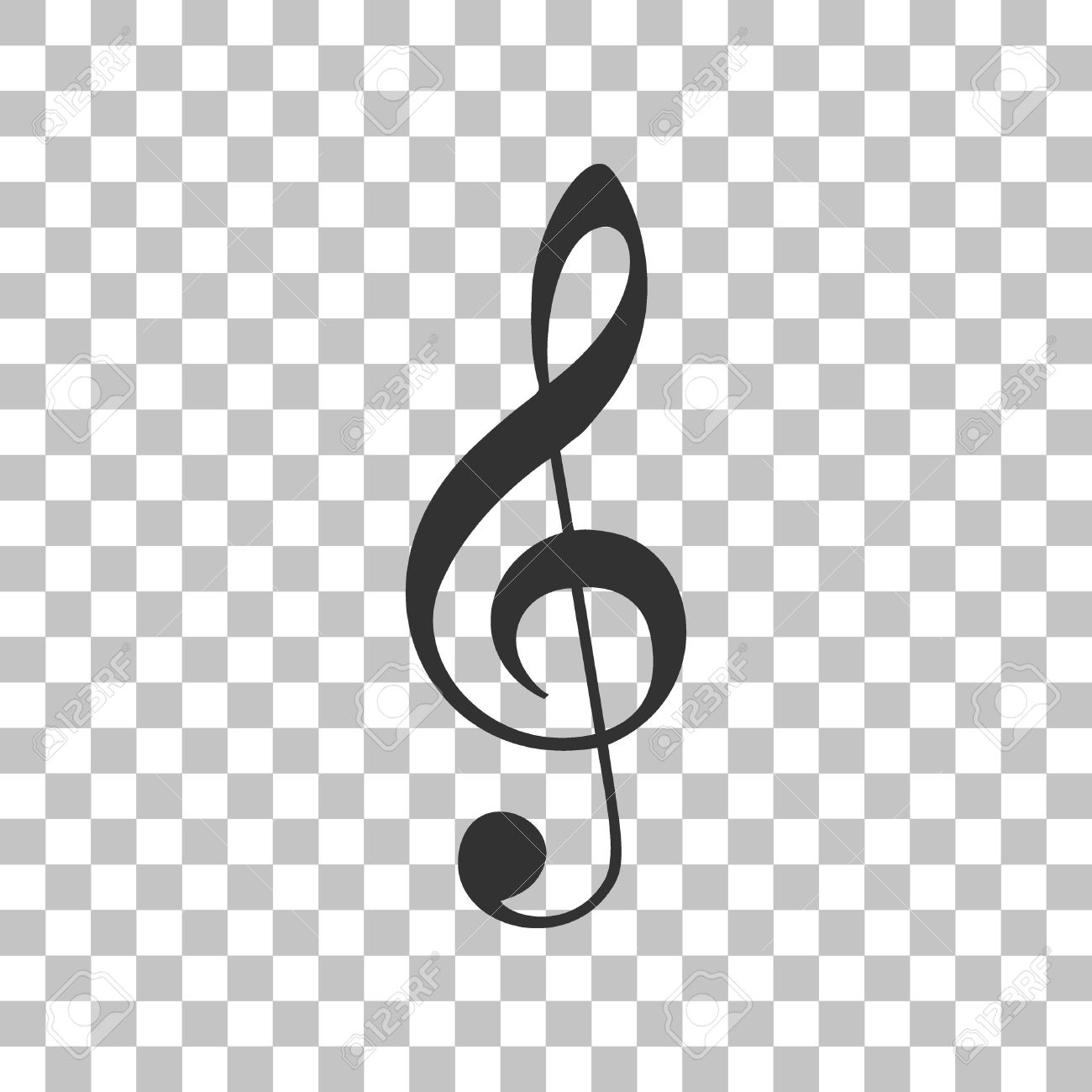 music violin clef sign g clef treble clef dark gray icon on trble clef