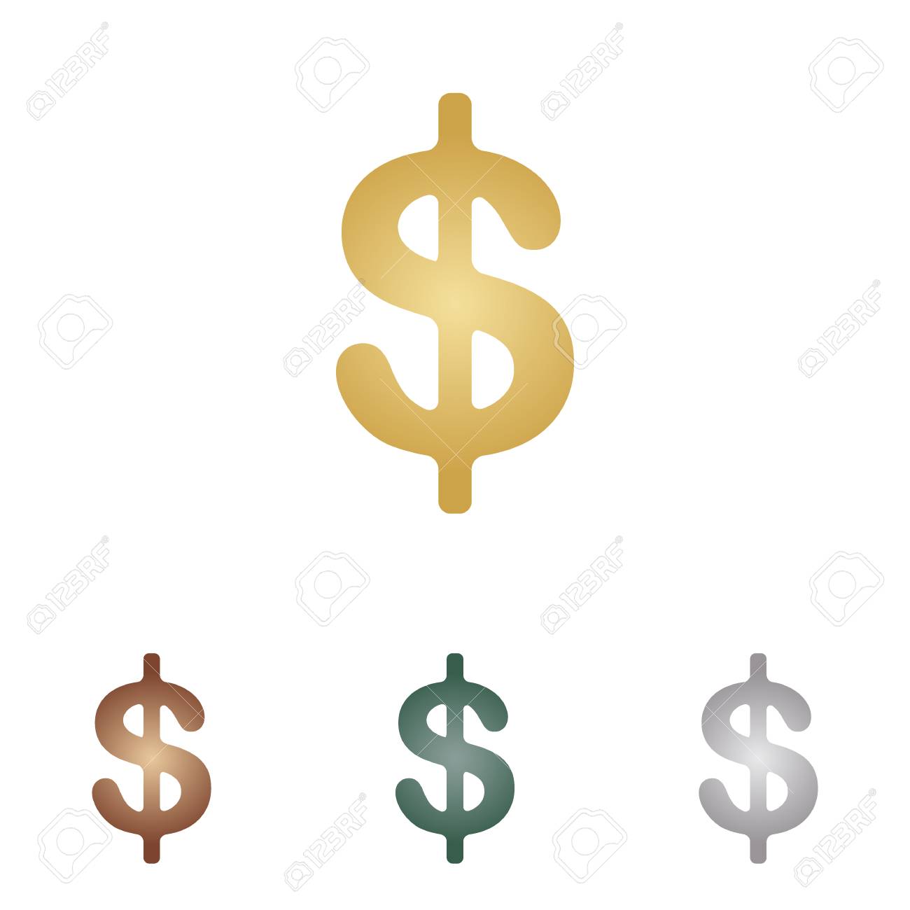 Illustration De Signe De Dollars Symbole De Devise Usd Etiquette D Argent Clip Art Libres De Droits Vecteurs Et Illustration Image 65194637