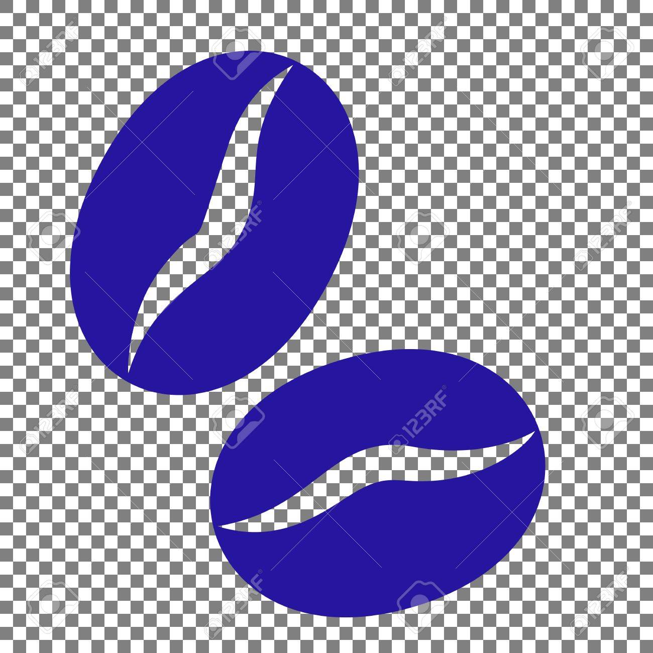 Coffee Beans Sign Blue Icon On Transparent Background Stock Vector Coffee Beans Sign Blue Icon On Transparent Background Stock Vector