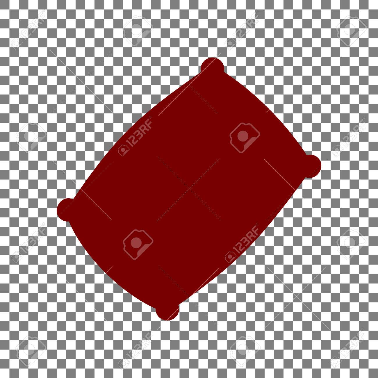 枕サイン イラスト 背景が透明なアイコンをマルーンします のイラスト素材 ベクタ Image