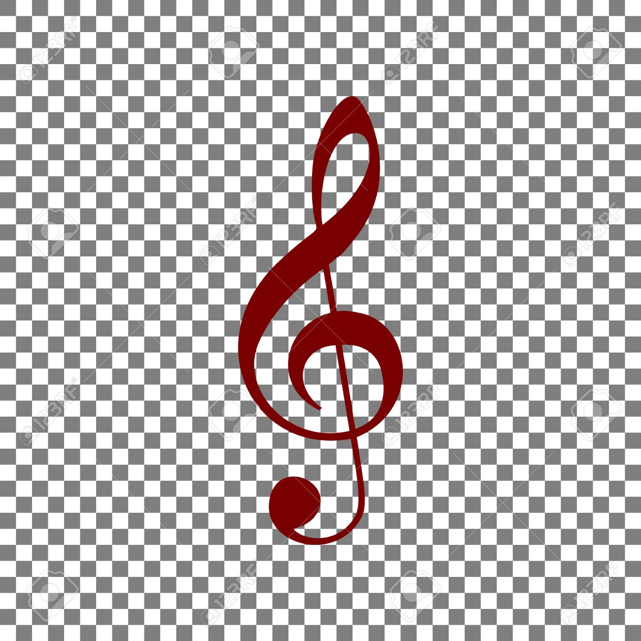 treble clef no background
