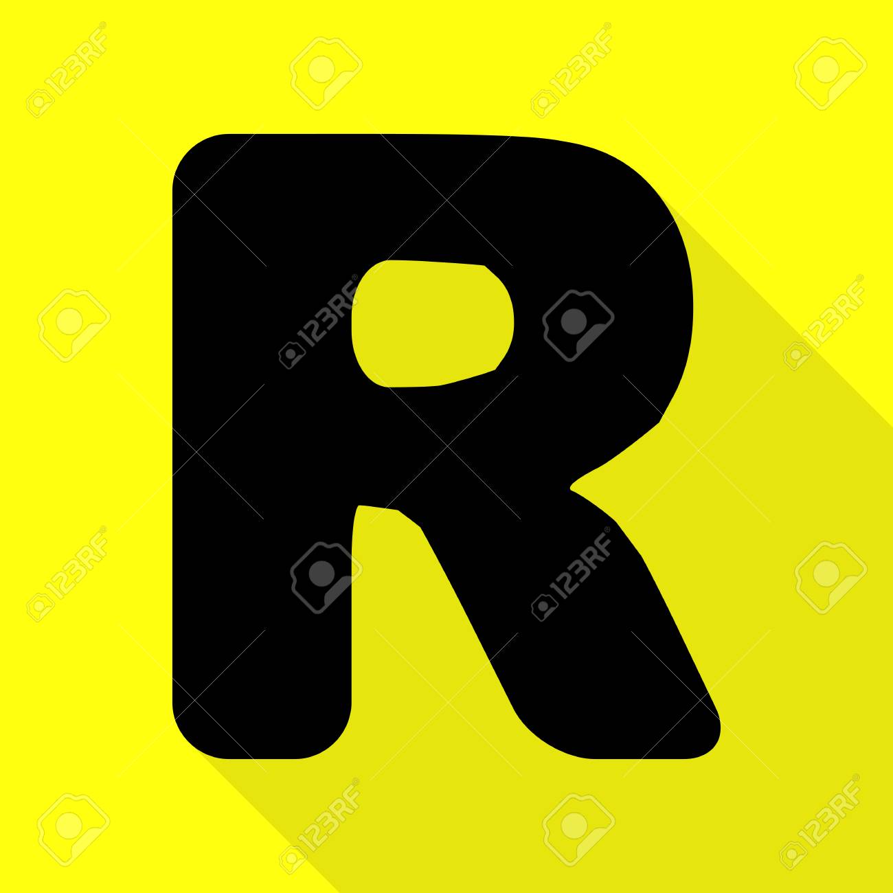 Letter R Sign Design Template Element Black Icon With Flat Style Royalty Free Cliparts Vectors And Stock Illustration Image