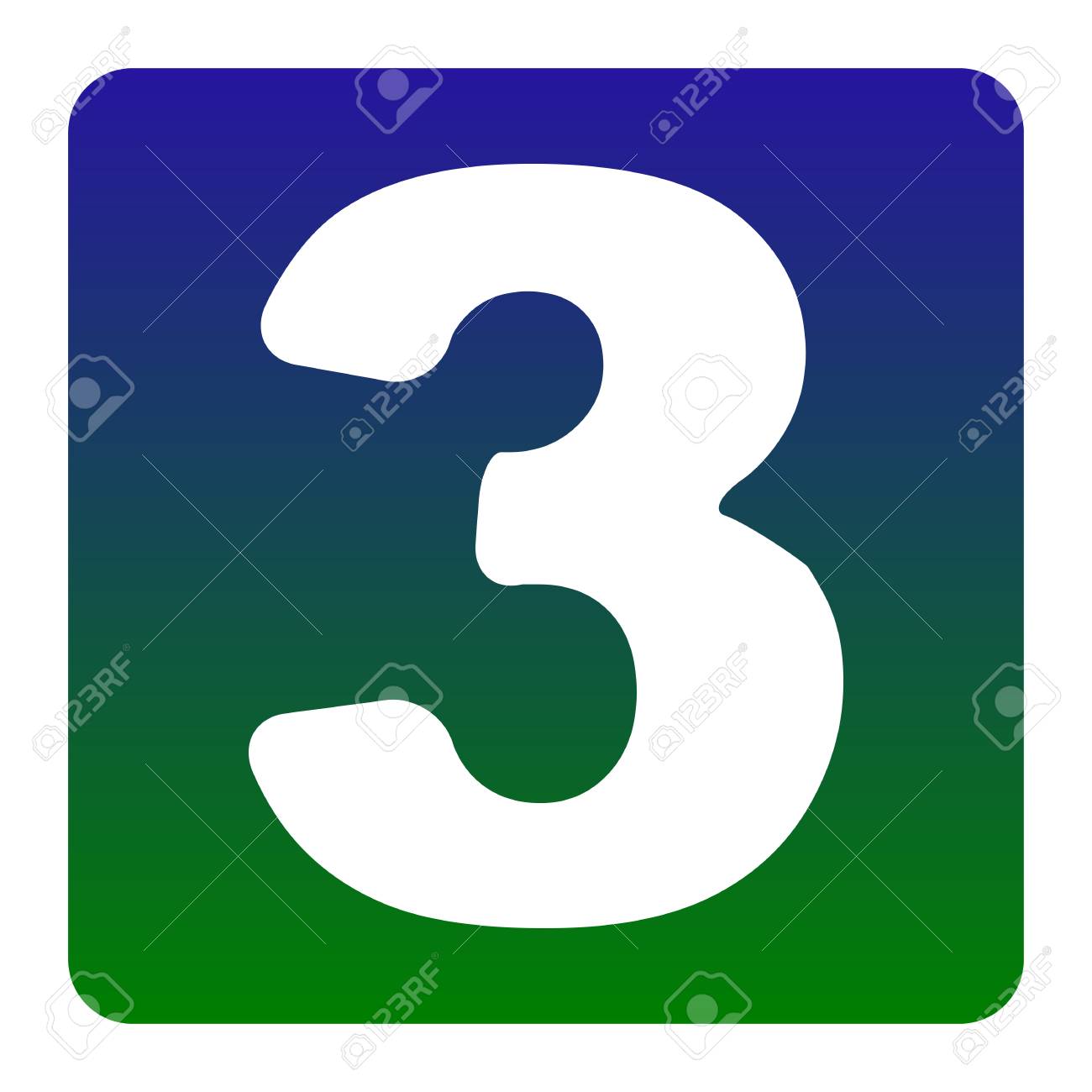 Elemento De Plantilla De Diseño De Signo De Número 3. Vector ...