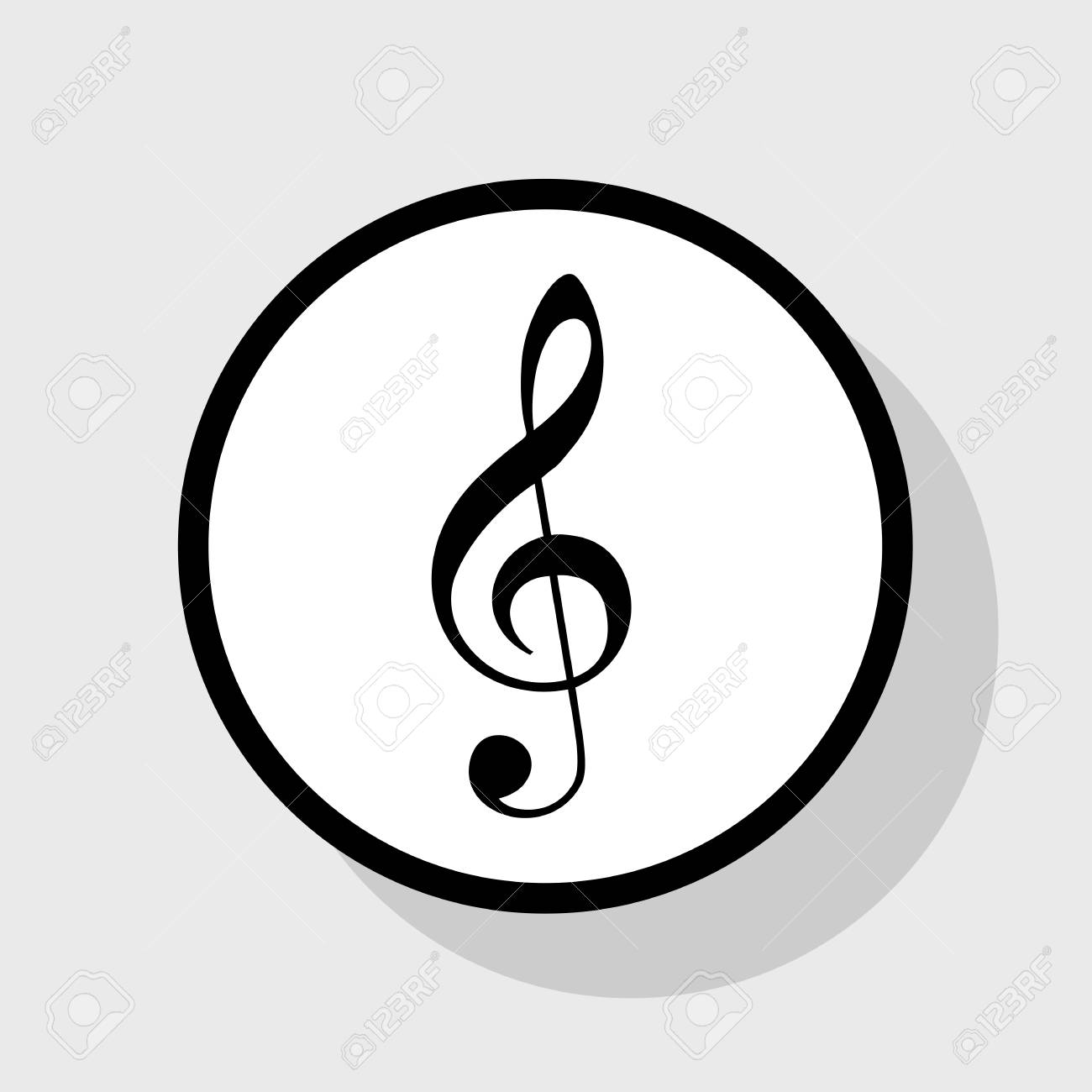 music violin clef sign g clef treble clef vector flat black clef treble