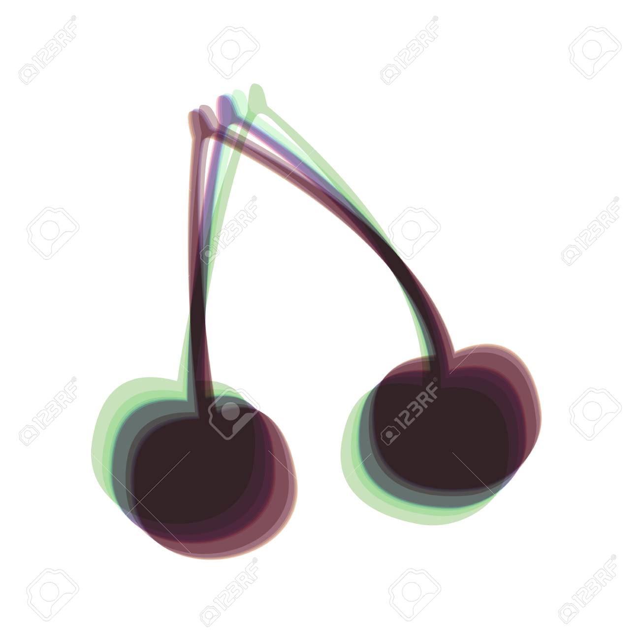 桜の記号の図 ベクトル カラフルなアイコンが白い背景で縦軸に揺れ 分離されました のイラスト素材 ベクタ Image