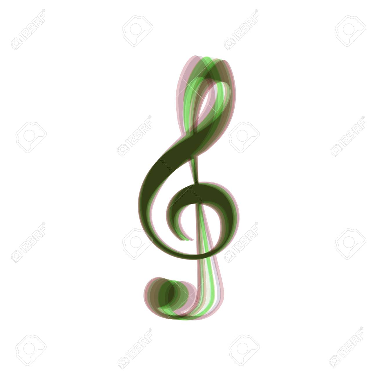 music violin clef sign g clef treble clef vector colorful music clef